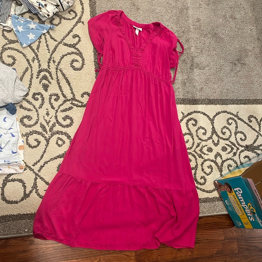 Isabel Pink Maxi Maternity Dress Size Small